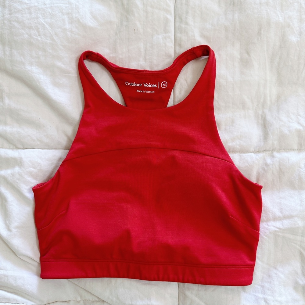 Outdoor Voices Red Sports Bra Top